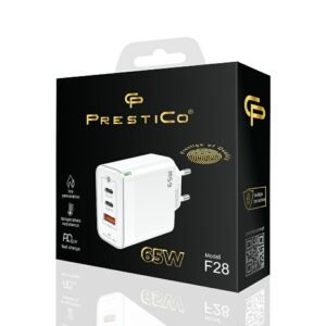 Prestico F28 1xUSB-QC 65W 2xPD GaN White