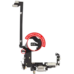 Charging Port Flex Cable For iPhone 17 Pro max (Aftermarket Plus) (International Version) (Silver)
