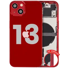 Back Housing W/ Small Parts For iPhone 13 (US Version) (Used OEM Pull: Grade C) (Red)