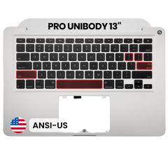 Top Case with Keyboard (ANSI US) For MacBook Pro 13" A1278 (2011) (Used OEM Pull: Grade A)